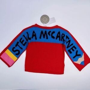 NWT Stella McCartney Kids Maglione Pencil Stella Rosso pullover. Size 6